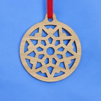 Intra απο ξύλο plywood 3mm-4mm πάχος – Διακοσμητικό χριστουγεννιάτικο δέντρο μπιχλιμπίδι 25x25 cm INTRAVECTRY-MY559560 - Image 1