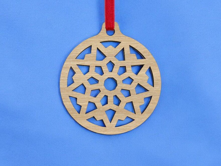 Intra απο ξύλο plywood 3mm-4mm πάχος – Διακοσμητικό χριστουγεννιάτικο δέντρο μπιχλιμπίδι 25x30 cm INTRAVECTRY-MY550668