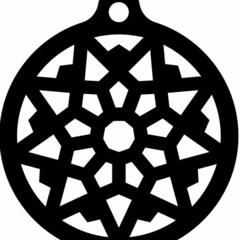 Intra απο ξύλο plywood 3mm-4mm πάχος – Διακοσμητικό χριστουγεννιάτικο δέντρο μπιχλιμπίδι 25x25 cm INTRAVECTRY-MY559560 - Image 2