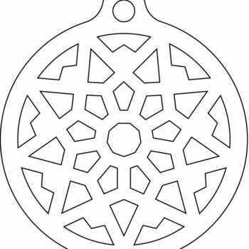 Intra απο ξύλο plywood 3mm-4mm πάχος – Διακοσμητικό χριστουγεννιάτικο δέντρο μπιχλιμπίδι 25x25 cm INTRAVECTRY-MY559560 - Image 3