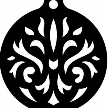 Intra απο ξύλο plywood 3mm-4mm πάχος – Μπιχλιμπίδι χριστουγεννιάτικο δέντρο με λουλούδια 25x25 cm INTRAVECTRY-MY553151 - Image 2