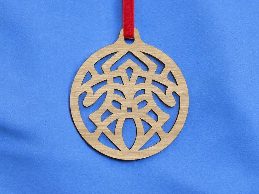 Intra απο ξύλο plywood 3mm-4mm πάχος – Μπιχλιμπίδι Χριστουγεννιάτικου Δέντρου 35x40 cm INTRAVECTRY-MY551526