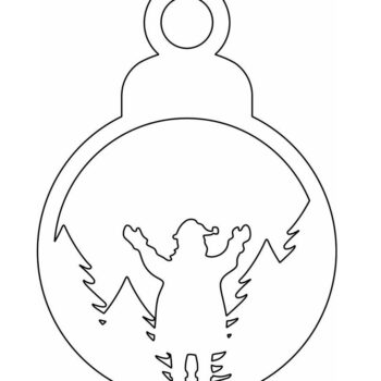 Intra απο ξύλο plywood 3mm-4mm πάχος – Χριστουγεννιάτικο μπιχλιμπίδι χιονάνθρωπος στο δάσος 12x15 cm INTRAVECTRY-MY551534 - Image 4