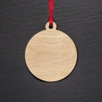 Intra απο ξύλο plywood 3mm-4mm πάχος – Κενό ξύλινο χριστουγεννιάτικο μπιχλιμπίδι 15x20 cm INTRAVECTRY-MY552613 - Image 2