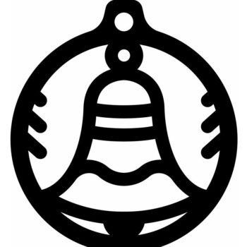 Intra απο ξύλο plywood 3mm-4mm πάχος – Χριστουγεννιάτικο μπιχλιμπίδι καμπάνας 40x40 cm INTRAVECTRY-MY551553 - Image 3