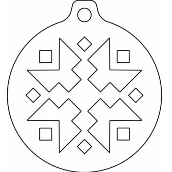 Intra απο ξύλο plywood 3mm-4mm πάχος – Μπιχλιμπίδι με νιφάδα χιονιού μοναδικής σχεδίασης 30x35 cm INTRAVECTRY-MY549414 - Image 4