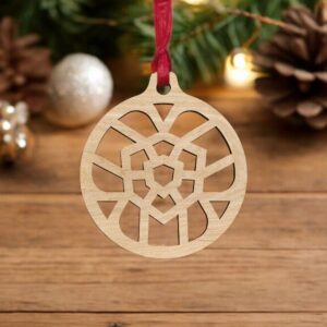 Intra απο ξύλο plywood 3mm-4mm πάχος – Ξύλινο χριστουγεννιάτικο μπιχλιμπίδι 20x20 cm INTRAVECTRY-MY549420