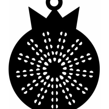 Intra απο ξύλο plywood 3mm-4mm πάχος – Διακοσμητική μπάλα Χριστουγεννιάτικου Δέντρου 35x40 cm INTRAVECTRY-MY546615 - Image 3