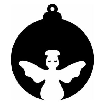 Intra απο ξύλο plywood 3mm-4mm πάχος – Μπιχλιμπίδι αγγέλου Χριστουγεννιάτικου Δέντρου 15x20 cm INTRAVECTRY-MY545352 - Image 3