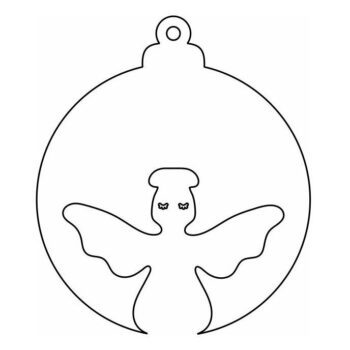 Intra απο ξύλο plywood 3mm-4mm πάχος – Μπιχλιμπίδι αγγέλου Χριστουγεννιάτικου Δέντρου 15x20 cm INTRAVECTRY-MY545352 - Image 4