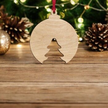 Intra απο ξύλο plywood 3mm-4mm πάχος – Στολίδι για Χριστουγεννιάτικο Δέντρο 10x10 cm INTRAVECTRY-MY548946 - Image 1