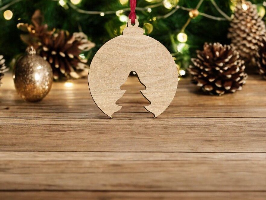 Intra απο ξύλο plywood 3mm-4mm πάχος – Στολίδι για Χριστουγεννιάτικο Δέντρο 25x30 cm INTRAVECTRY-MY551582