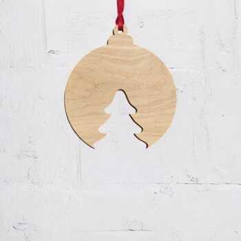 Intra απο ξύλο plywood 3mm-4mm πάχος – Στολίδι για Χριστουγεννιάτικο Δέντρο 10x10 cm INTRAVECTRY-MY548946 - Image 2