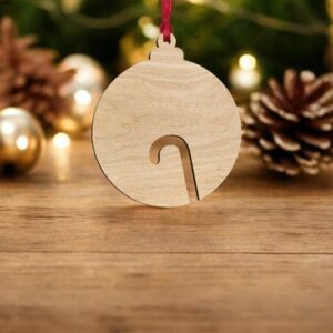 Intra απο ξύλο plywood 3mm-4mm πάχος – Μπιχλιμπίδι με χριστουγεννιάτικο δέντρο από ζαχαροκάλαμο 35x40 cm INTRAVECTRY-MY549924