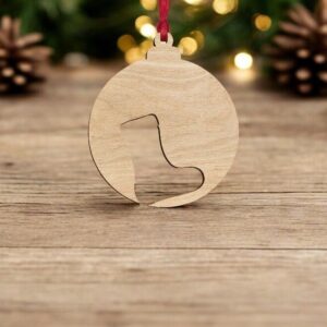 Intra απο ξύλο plywood 3mm-4mm πάχος – Μπιχλιμπίδι για χριστουγεννιάτικο δέντρο με κάλτσες 10x10 cm INTRAVECTRY-MY559620