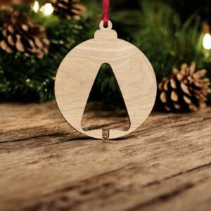 Intra απο ξύλο plywood 3mm-4mm πάχος – Χριστουγεννιάτικο Δέντρο Κρεμαστό Διακόσμηση 12x15 cm INTRAVECTRY-MY548959