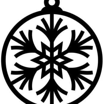 Intra απο ξύλο plywood 3mm-4mm πάχος – Διακόσμηση στολισμού χριστουγεννιάτικου δέντρου με νιφάδες χιονιού 20x25 cm INTRAVECTRY-MY546663 - Image 3