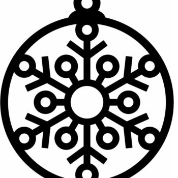 Intra απο ξύλο plywood 3mm-4mm πάχος – Μπιχλιμπίδι με νιφάδα χιονιού 30x35 cm INTRAVECTRY-MY545384 - Image 3