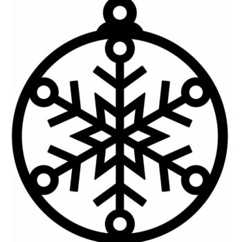 Intra απο ξύλο plywood 3mm-4mm πάχος – Χριστουγεννιάτικο μπιχλιμπίδι στολίδι με νιφάδα χιονιού 25x25 cm INTRAVECTRY-MY549956 - Image 3