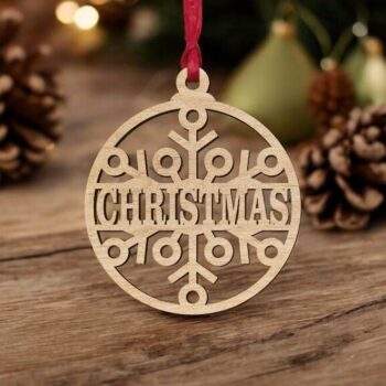 Intra απο ξύλο plywood 3mm-4mm πάχος – Προσωποποιημένη Διακοσμητική Χριστουγεννιάτικη Μπάλα 20x25 cm INTRAVECTRY-MY549970 - Image 1