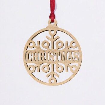 Intra απο ξύλο plywood 3mm-4mm πάχος – Προσωποποιημένη Διακοσμητική Χριστουγεννιάτικη Μπάλα 20x25 cm INTRAVECTRY-MY549970 - Image 2