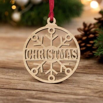 Intra απο ξύλο plywood 3mm-4mm πάχος – Εξατομικευμένο χριστουγεννιάτικο στολίδι με όνομα 20x20 cm INTRAVECTRY-MY553275 - Image 1