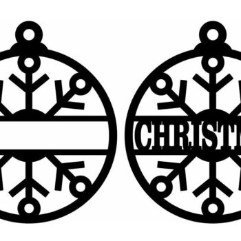 Intra απο ξύλο plywood 3mm-4mm πάχος – Εξατομικευμένο χριστουγεννιάτικο στολίδι με όνομα 20x20 cm INTRAVECTRY-MY553275 - Image 3