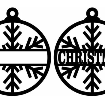 Intra απο ξύλο plywood 3mm-4mm πάχος – Εξατομικευμένη διακόσμηση δέντρου με νιφάδες χιονιού 40x40 cm INTRAVECTRY-MY552700 - Image 3