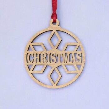 Intra απο ξύλο plywood 3mm-4mm πάχος – Εξατομικευμένο στολίδι από νιφάδες χιονιού 20x25 cm INTRAVECTRY-MY545398 - Image 2