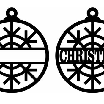 Intra απο ξύλο plywood 3mm-4mm πάχος – Εξατομικευμένο διακοσμητικό μπιχλιμπίδι με νιφάδες χιονιού 20x20 cm INTRAVECTRY-MY552706 - Image 3