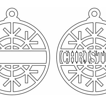 Intra απο ξύλο plywood 3mm-4mm πάχος – Εξατομικευμένο διακοσμητικό μπιχλιμπίδι με νιφάδες χιονιού 20x20 cm INTRAVECTRY-MY552706 - Image 4