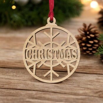 Intra απο ξύλο plywood 3mm-4mm πάχος – Προσαρμοσμένο όνομα Snowflake Ball 15x20 cm INTRAVECTRY-MY549984 - Image 1