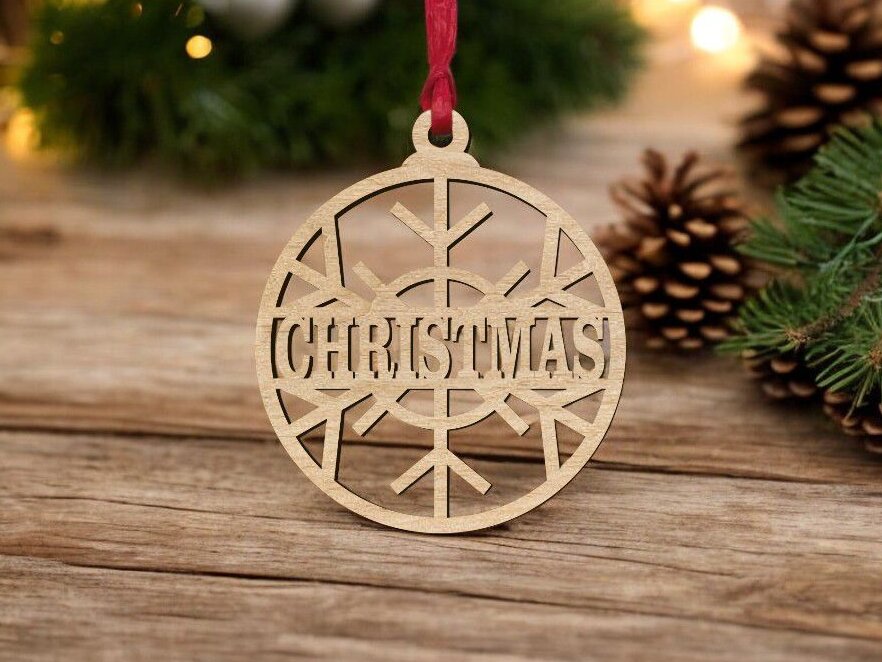 Intra απο ξύλο plywood 3mm-4mm πάχος – Προσαρμοσμένο όνομα Snowflake Ball 45x50 cm INTRAVECTRY-MY545405