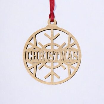 Intra απο ξύλο plywood 3mm-4mm πάχος – Προσαρμοσμένο όνομα Snowflake Ball 15x20 cm INTRAVECTRY-MY549984 - Image 2