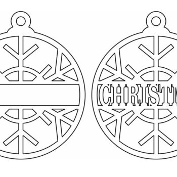 Intra απο ξύλο plywood 3mm-4mm πάχος – Προσαρμοσμένο όνομα Snowflake Ball 15x20 cm INTRAVECTRY-MY549984 - Image 4