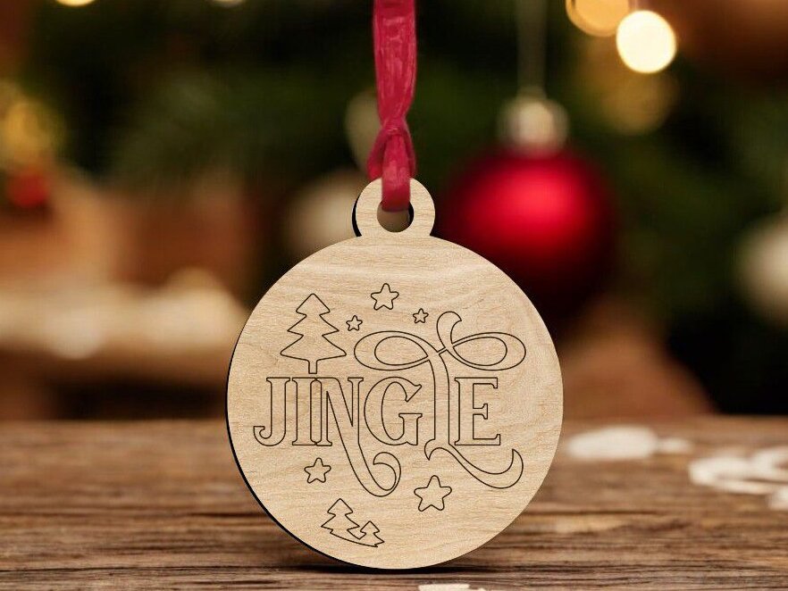 Intra απο ξύλο plywood 3mm-4mm πάχος – Χριστουγεννιάτικο στολίδι Jingle 50x60 cm INTRAVECTRY-MY551652
