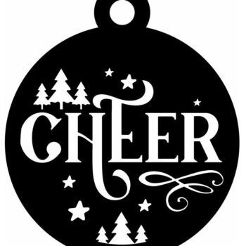 Intra απο ξύλο plywood 3mm-4mm πάχος – Cheer Χριστουγεννιάτικο μπιχλιμπίδι στολίδι 35x40 cm INTRAVECTRY-MY552714 - Image 3