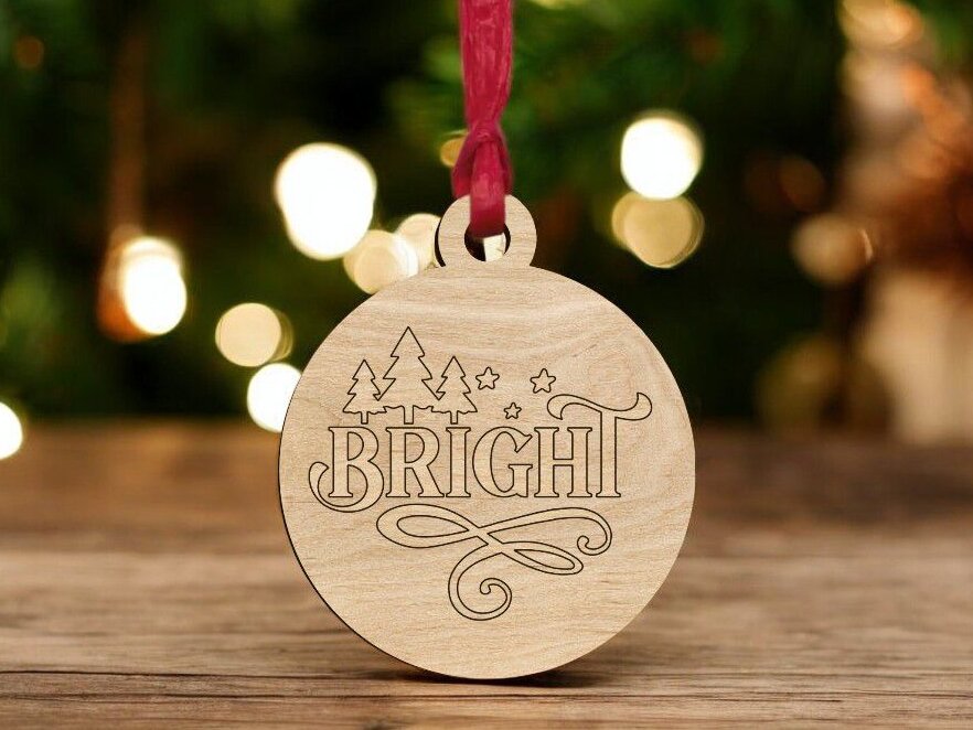 Intra απο ξύλο plywood 3mm-4mm πάχος – Φωτεινό χριστουγεννιάτικο μπιχλιμπίδι στολίδι 30x35 cm INTRAVECTRY-MY551655