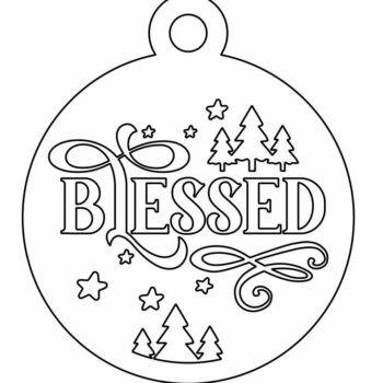 Intra απο ξύλο plywood 3mm-4mm πάχος – Ευλογημένο χριστουγεννιάτικο στολίδι 25x25 cm INTRAVECTRY-MY548200 - Image 4