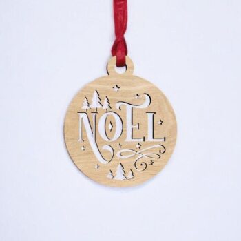 Intra απο ξύλο plywood 3mm-4mm πάχος – Noel Χριστουγεννιάτικο μπιχλιμπίδι 20x20 cm INTRAVECTRY-MY545419 - Image 2