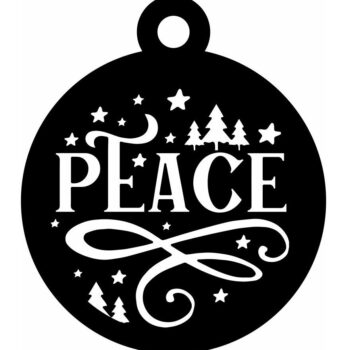 Intra απο ξύλο plywood 3mm-4mm πάχος – Χριστουγεννιάτικο μπιχλιμπίδι Ειρήνης 20x25 cm INTRAVECTRY-MY552726 - Image 3