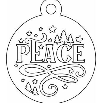 Intra απο ξύλο plywood 3mm-4mm πάχος – Χριστουγεννιάτικο μπιχλιμπίδι Ειρήνης 20x25 cm INTRAVECTRY-MY552726 - Image 4