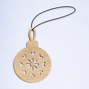 Intra απο ξύλο plywood 3mm-4mm πάχος – Χριστουγεννιάτικο στολίδι για διακοπές 15x15 cm INTRAVECTRY-MY552727 - Image 1