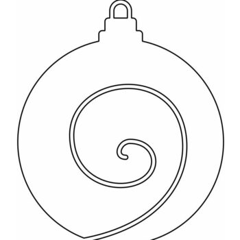 Intra απο ξύλο plywood 3mm-4mm πάχος – Σπειροειδής Χριστουγεννιάτικη μπιχλιμπίδι 15x20 cm INTRAVECTRY-MY552728 - Image 3