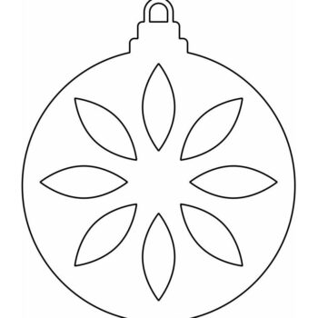 Intra απο ξύλο plywood 3mm-4mm πάχος – Χριστουγεννιάτικη μπάλα με floral σχέδιο 15x15 cm INTRAVECTRY-MY550006 - Image 3