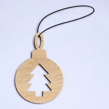 Intra απο ξύλο plywood 3mm-4mm πάχος – Μπιχλιμπίδι με σχήμα χριστουγεννιάτικου δέντρου 30x30 cm INTRAVECTRY-MY559709 - Image 1