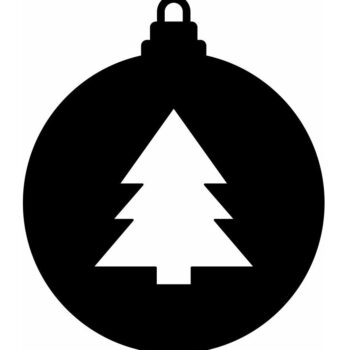 Intra απο ξύλο plywood 3mm-4mm πάχος – Χριστουγεννιάτικο δέντρο με στολίδια 35x40 cm INTRAVECTRY-MY546724 - Image 2