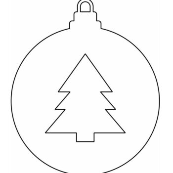 Intra απο ξύλο plywood 3mm-4mm πάχος – Χριστουγεννιάτικο δέντρο με στολίδια 35x40 cm INTRAVECTRY-MY546724 - Image 3