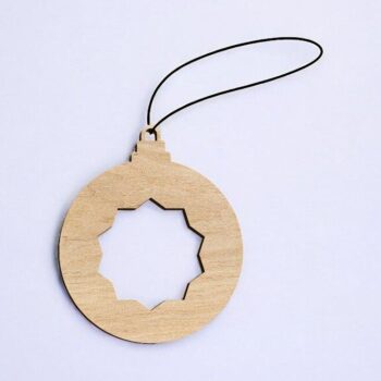 Intra απο ξύλο plywood 3mm-4mm πάχος – Μπιχλιμπίδι με 10 μυτερά αστέρια 25x30 cm INTRAVECTRY-MY552739 - Image 1