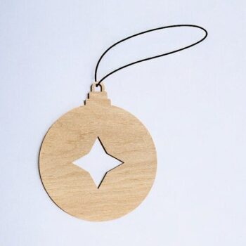 Intra απο ξύλο plywood 3mm-4mm πάχος – Μπιχλιμπίδι αστεριών 4 σημείων 35x40 cm INTRAVECTRY-MY549493 - Image 1